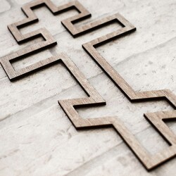 Orthodox Cross on the Wall | Oak Sonoma