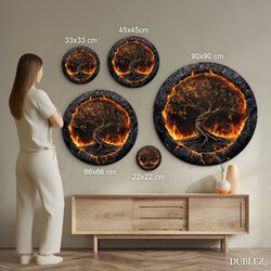 Wooden Tree of Life Wall Art - Volcanic