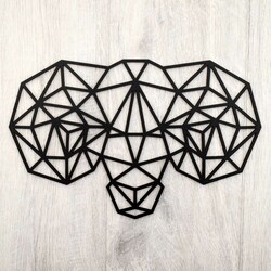 Drevený polygonálny obraz - Znamenie Baran | Čierna