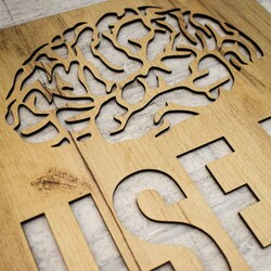 Funny Gift - Wooden Wall Art USE IT | Gold Craft Oak