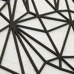 Polygonálna mapa Slovenska na stenu  | Čierna