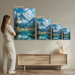 Moderní obraz přírody - Hory, les a jezero