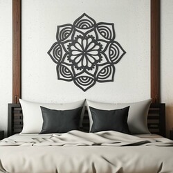 Kvetinový obraz - Mandala | Antracitovo-šedá