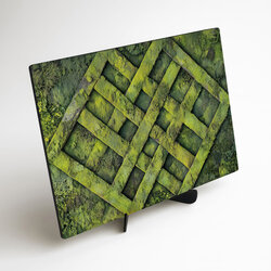 Drevený obraz na stenu - Vzory v machu