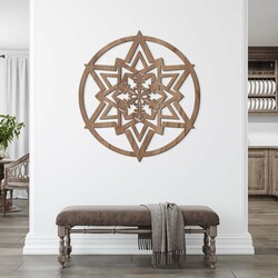 Christmas Mandala on the Wall - Snowflake | Tobacco Oak