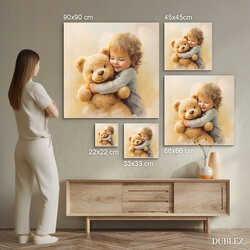 Children&#039;s Colorful Wall Art - Teddy Bear