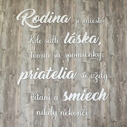 Nalepovací citát o rodine, láske a priateľstve  | Biela