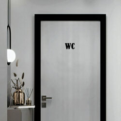 Wooden Pictogram for WC | Black
