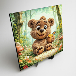 Rozprávková dekorácia do izbičky - Macko s medom