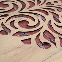 Drevená mandala na stenu - Mier | Dub zlatý