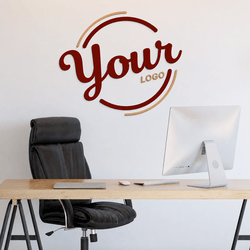 3D colored logo for the wall made of wood - custom production