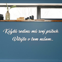 3d Nápis z dreva na stenu - Vitajte v našom príbehu