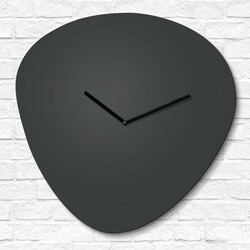 Atypické drevené hodiny - Pebble | Antracitovo-šedá