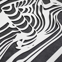 Drevený obraz na stenu - Žena | Biela