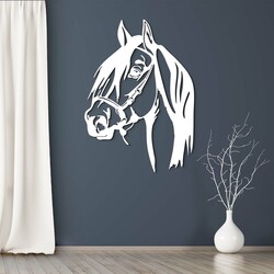 Wooden Wall Art - Horse | White