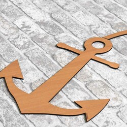 Wooden Sticker - Heart, Anchor, Cross | Beech