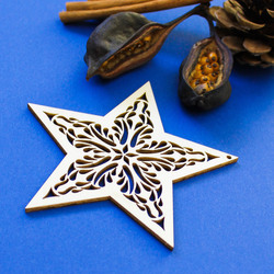 Drevená hviezda na stromček | Topoľová preglejka