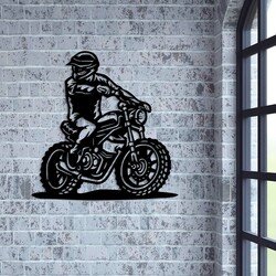 Wooden Wall Art - Motorcycle | Black