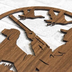 Gift for a Hunter - Wooden Wall Art | Walnut