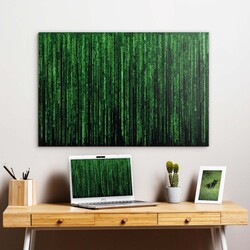 Drevený obraz z filmu - Matrix