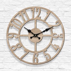 Veľké nástenné hodiny - Vintage | Dub Sonoma