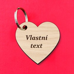 Dřevěná klíčenka s vlastním textem