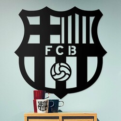 Wooden Club Logo - FC Barcelona | Black