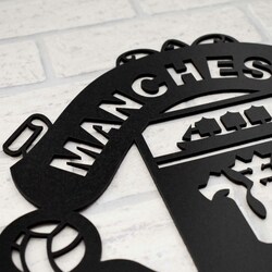 Wooden Wall Art - Manchester United Logo | Black