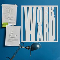 Motivational Picture - WORK HARD | White
