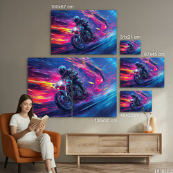 Moderný obraz - Neónová motorka