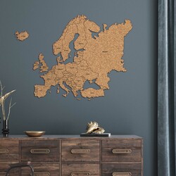 Cork Picture of Europe Map + States in English