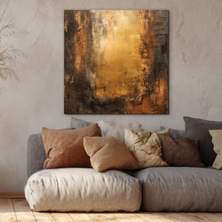 Farebný abstraktný obraz - Zlatá patina