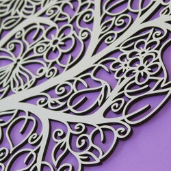 Floral Tree on the Wall - Meadow | White