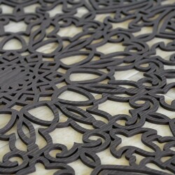 Vyrezávaná drevená mandala na stenu - Štvorec  | Wenge