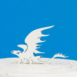 Dekorácia na tortu - Bezzubka z rozprávky Ako vycvičiť draka  | Čierna