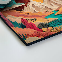 Tablou din lemn - Lumea Origami