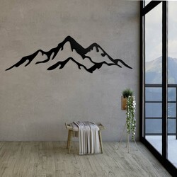 Cut-out Wall Art - Mountains | Black