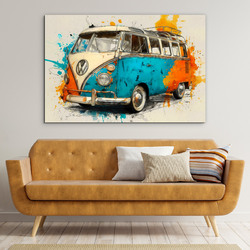 Wooden picture - Volkswagen T1 Bus