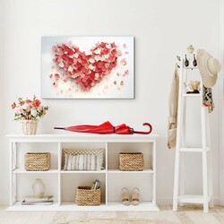 Romantic 3D Wooden Wall Art - Heart of Roses