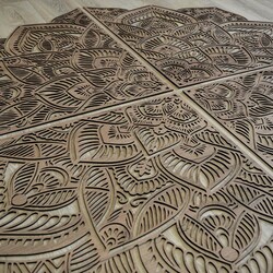 Nadrozměrná mandala na zeď | Dub tabákový