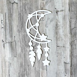 Detský lapač zlých snov z dreva  | Biela