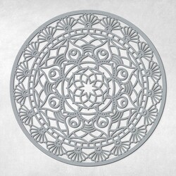 Drevená mandala pokoja | Čierna