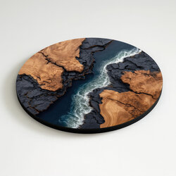 Wooden picture - Birth of the river