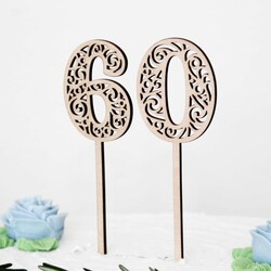 Dekorácia na tortu - Drevené číslice | Buková preglejka