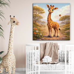 Drevená dekorácia pre deti - Žirafa