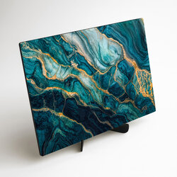 Drevený obraz - Tyrkysový mramor