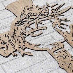 Wooden Cross on the Wall with Jesus | Oak Sonoma