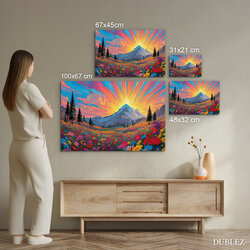 Wooden picture - Illustration of the landscape