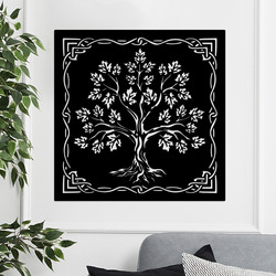 Nástenný strom života - Platan | Čierna