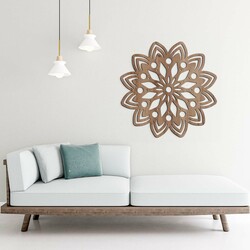 Wooden Mandala on the Wall - Unique | Tobacco Oak